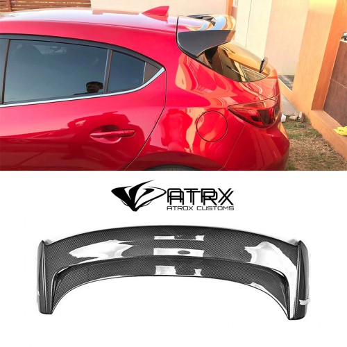 Spoiler ATRX Style Fibra Carbono Mazda 3 HatchBack 2014 - 2018