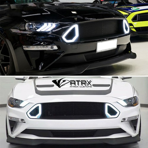 Parrilla Defensa Frontal LED RTR Ford Mustang 2018 - 2020