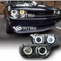 Faros LED Ojos Ángel Lupa Dodge Challenger HELLCAT 2008 - 2014