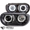 Faros LED Ojos Ángel Lupa Dodge Challenger HELLCAT 2008 - 2014