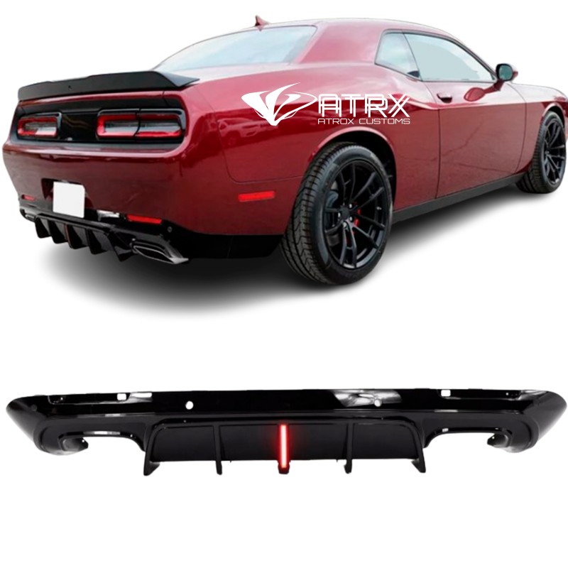 Difusor Trasero Estilo V5 LED Dodge Challenger 2015 - 2023