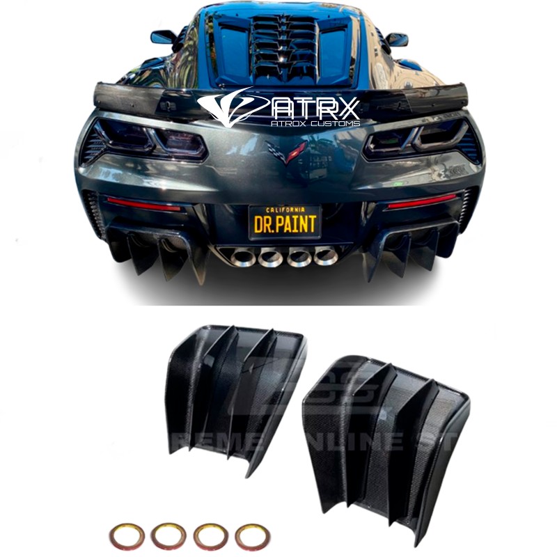Difusor Faldon Trasero Track Style Carbono Corvette C7 2014 - 2019