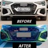 Fascia Defensa Parrilla Conversión Kit RS3 Audi A3 2021 - 2023