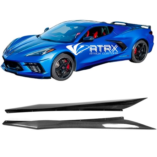 Estribos Faldones Laterales Carbono Chevrolet Corvette C8 2020 - 2025