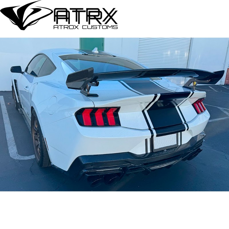 Super Snake R Rear Wing Aleron Spoiler Carbono Super Snake Ford Mustang 2024 - 2026