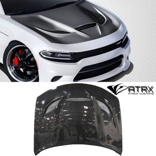 Cofre Tomas Aire Carbono Hellcat SRT8 Dodge Charger 2015 - 2018