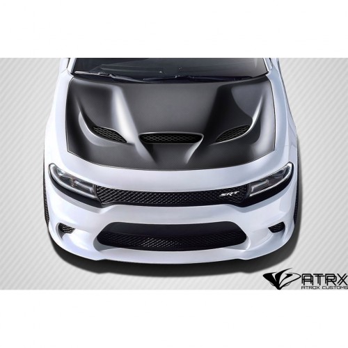 Cofre Tomas Aire Funcional Carbono Hellcat SRT8 Dodge Charger 2015 - 2018